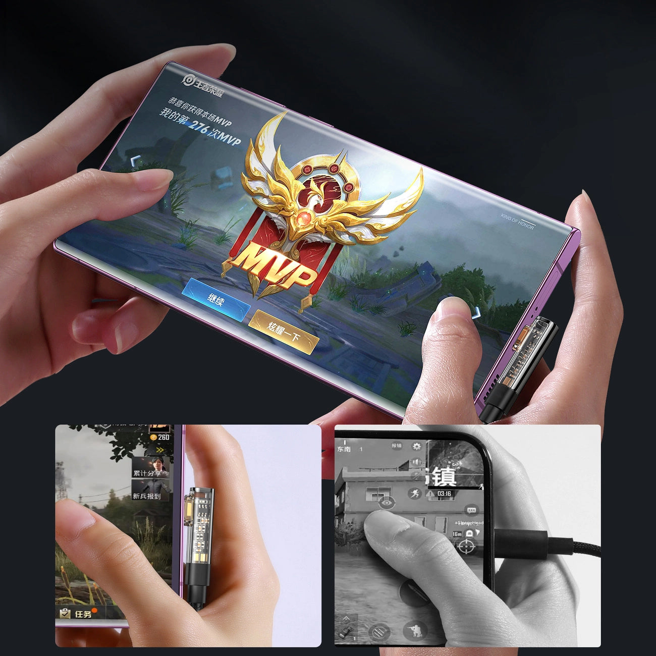 Kabel pro data a nabíjení USB-C - USB-C Joyroom S-A6 Angled, 100W, 1.2m, černý