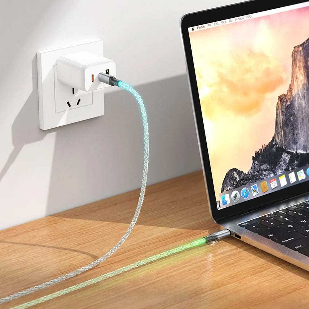 Datový a nabíjecí kabel USB-C - USB-C HOCO U112, 60W, 1m, šedý