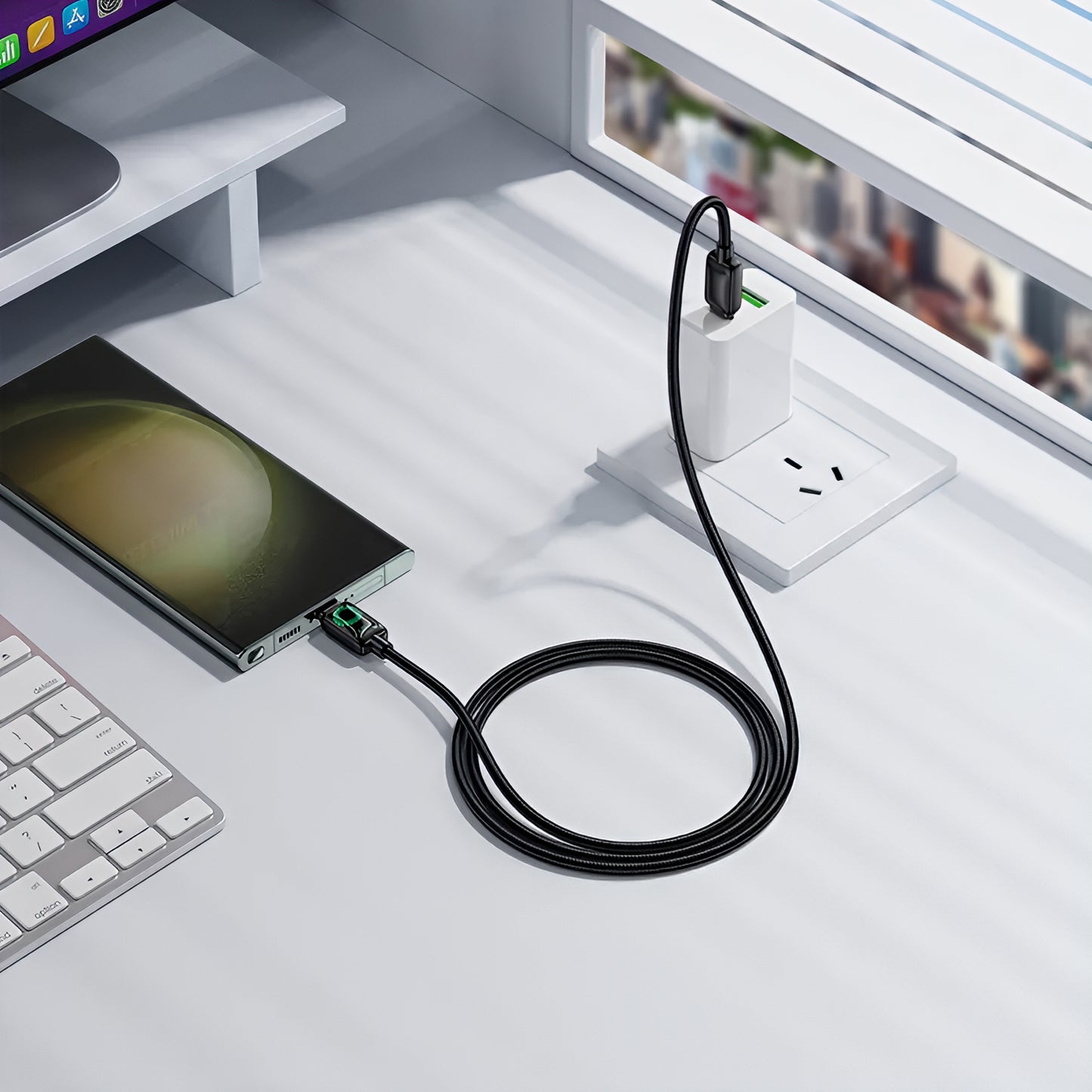 Datový a nabíjecí kabel USB-C - USB-C HOCO U146, 60W, 1.2m, černý