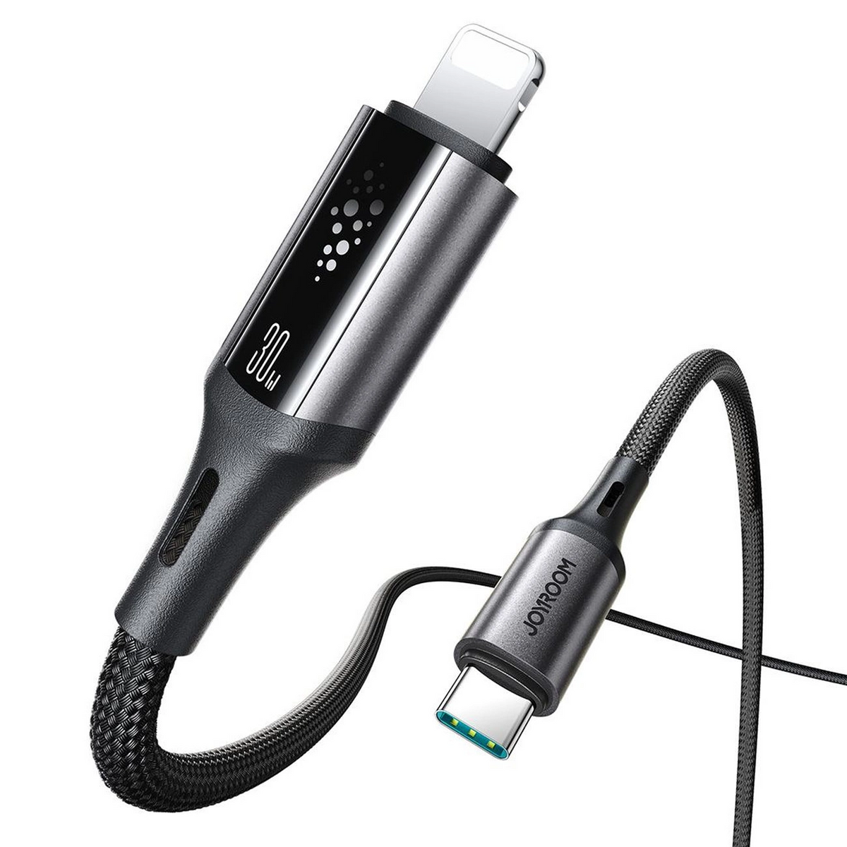 Datový a nabíjecí kabel USB-C - Lightning Joyroom S-A60 StarTalk, 30W, 1.2m, černý