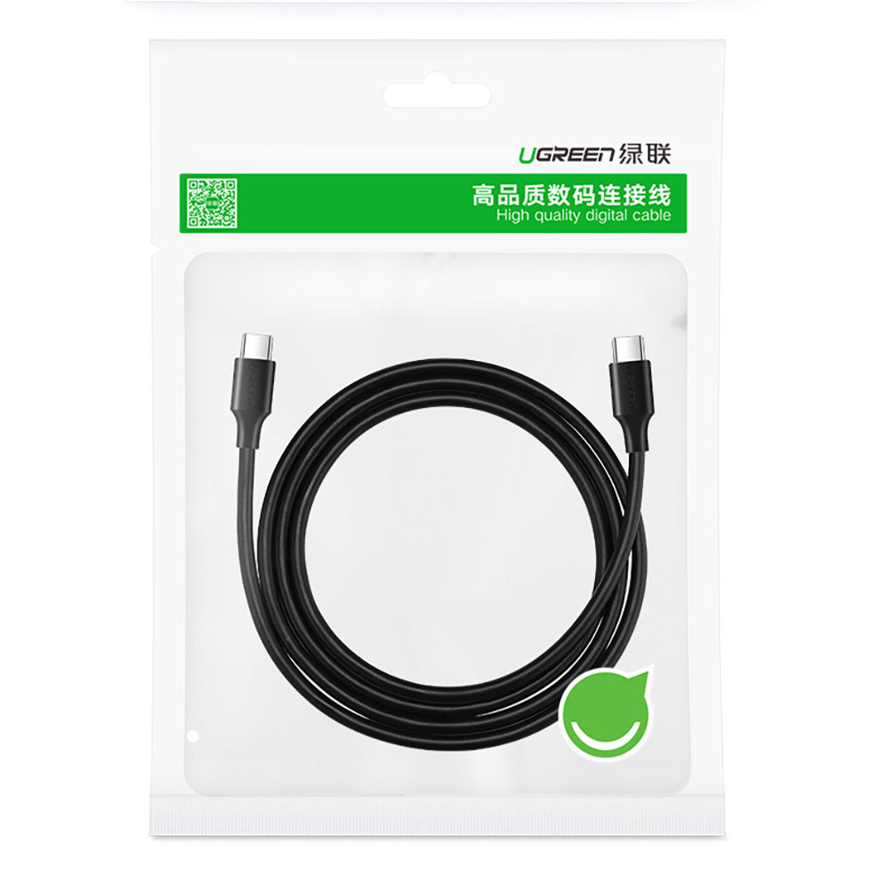 Datový a nabíjecí kabel USB-C - USB-C UGREEN US286, 60W, 1,5m, černý