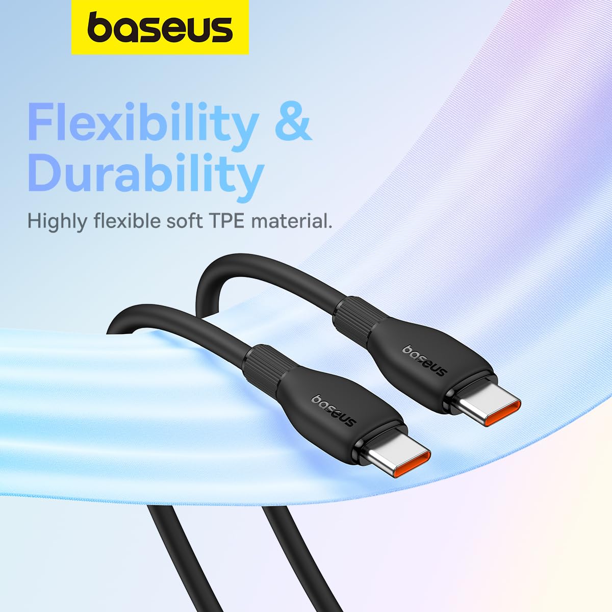 Kabel pro data a nabíjení USB-C - USB-C Baseus Pudding, 100W, 2m, Černý P10355702111-01