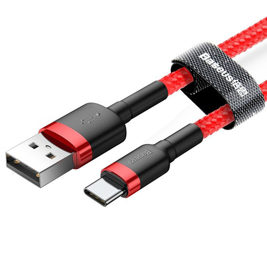 Datový a nabíjecí kabel USB-A - USB-C Baseus Cafule, 18W, 2m, červený CATKLF-C09