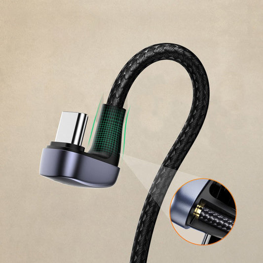 Datový a nabíjecí kabel USB-A - USB-C UGREEN US311 úhlový, 18 W, 1 m, šedý