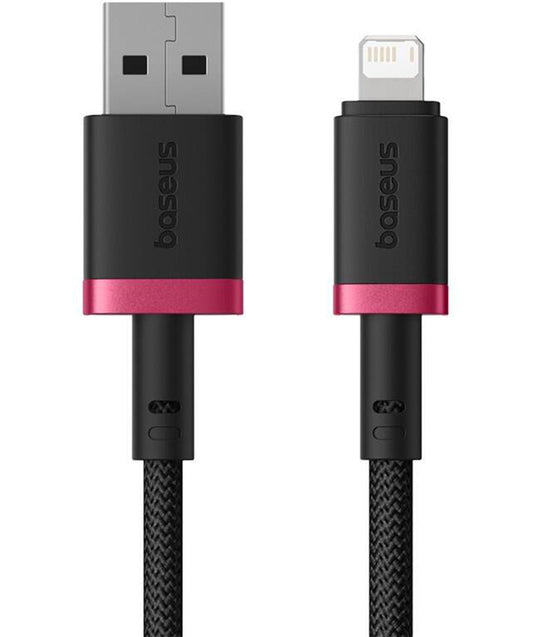 USB-A to Lightning Data and Charging Cable Baseus Dura Series, 18W, 2m, Red P10377801U01-03