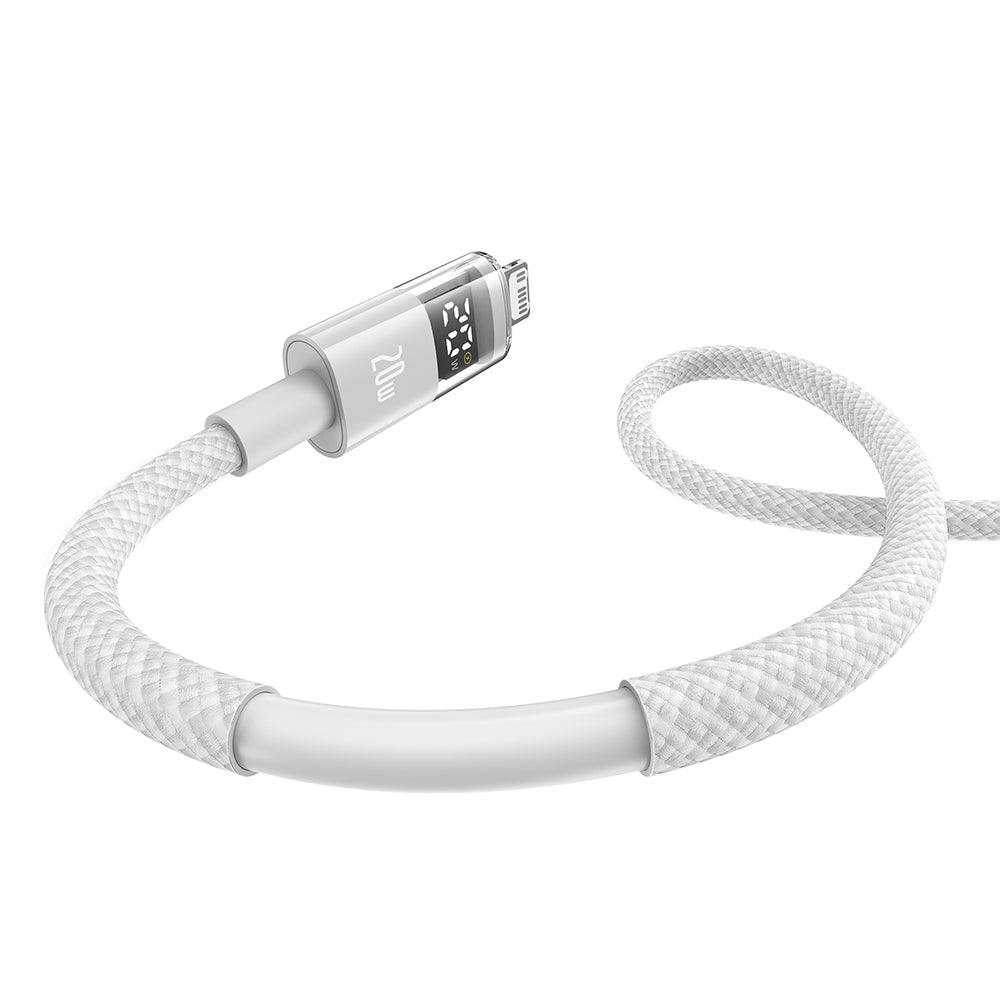 Kabel pro data a nabíjení USB-C - Lightning Baseus Display 2, 20W, 2m, bílý P10382703211-01