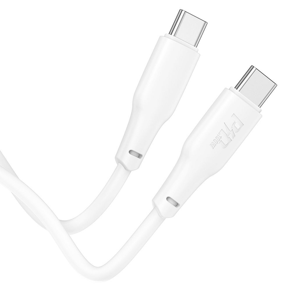 Datový a nabíjecí kabel USB-C - USB-C HOCO X93 USB-C, 100 W, 2 m, bílý