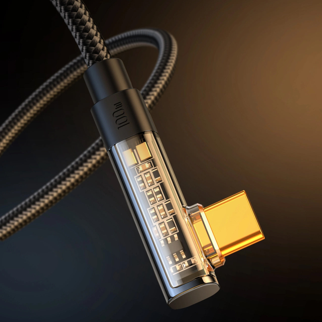 Kabel pro data a nabíjení USB-C - USB-C Joyroom S-A6 Angled, 100W, 1.2m, černý