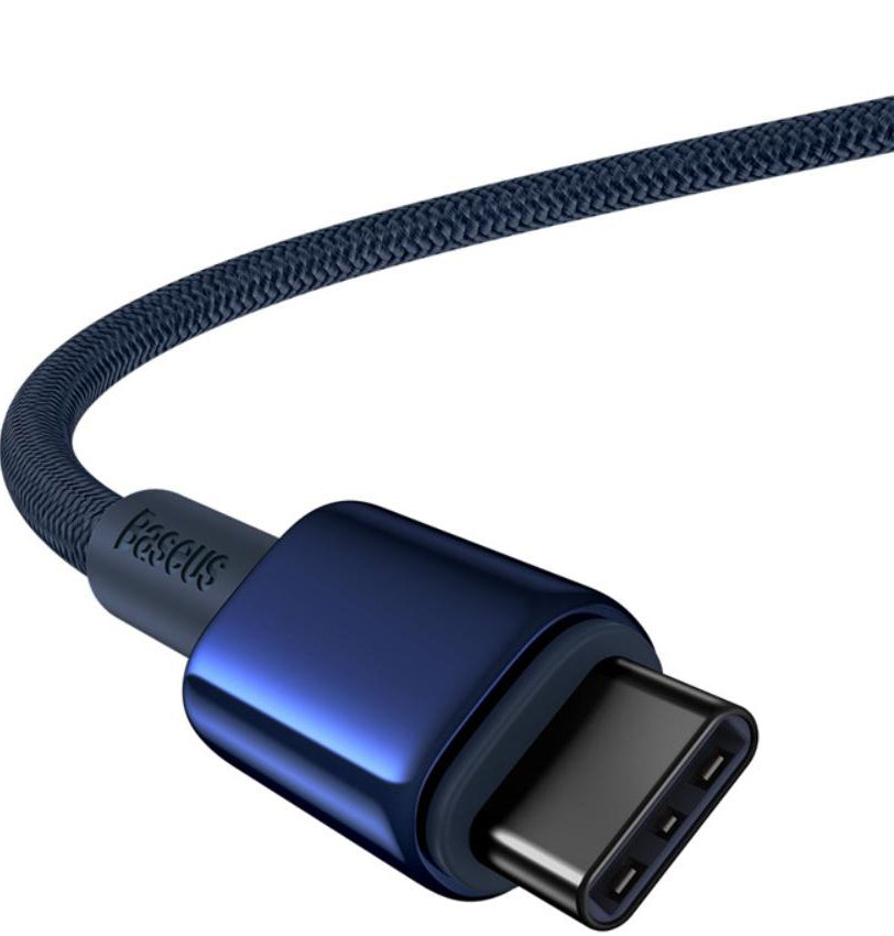 Kabel pro data a nabíjení USB-C - USB-C Baseus Tungsten Gold, 100W, 1m, Námořnická modř P10319800321-03