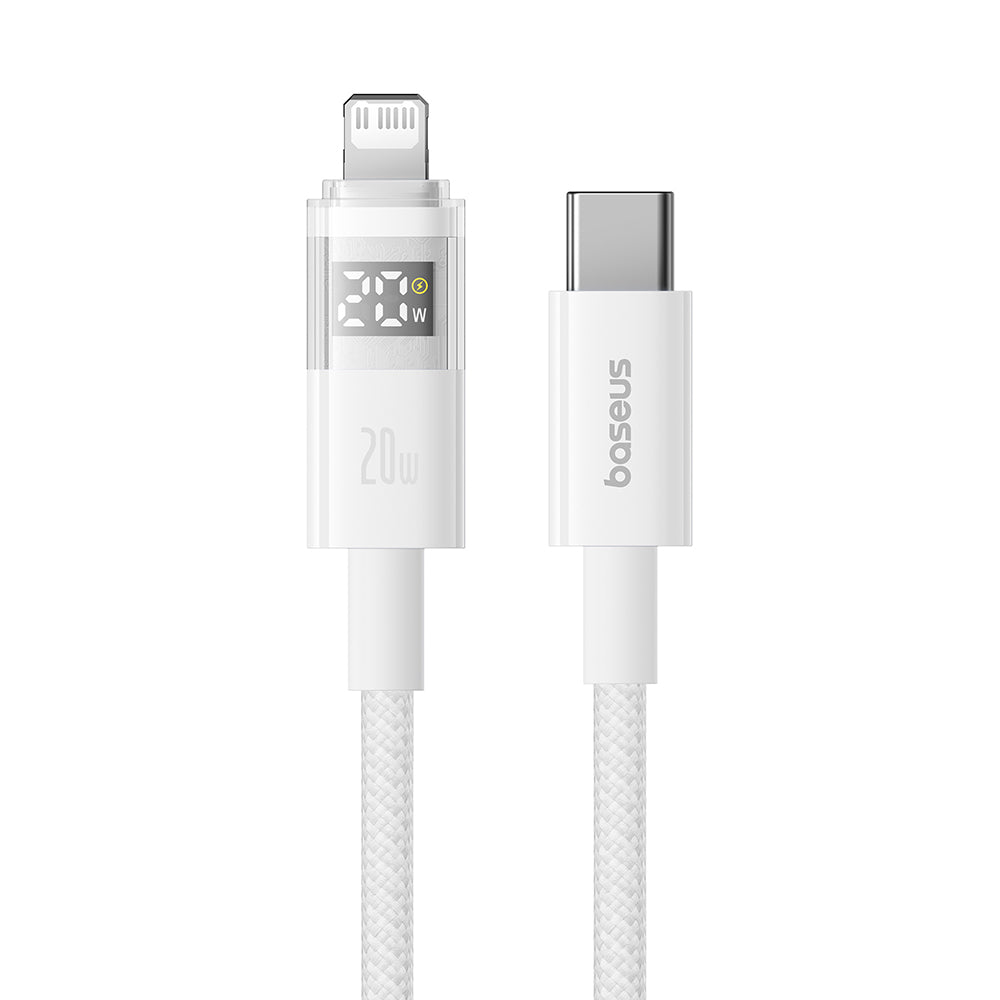 Kabel pro data a nabíjení USB-C - Lightning Baseus Display 2, 20W, 2m, bílý P10382703211-01
