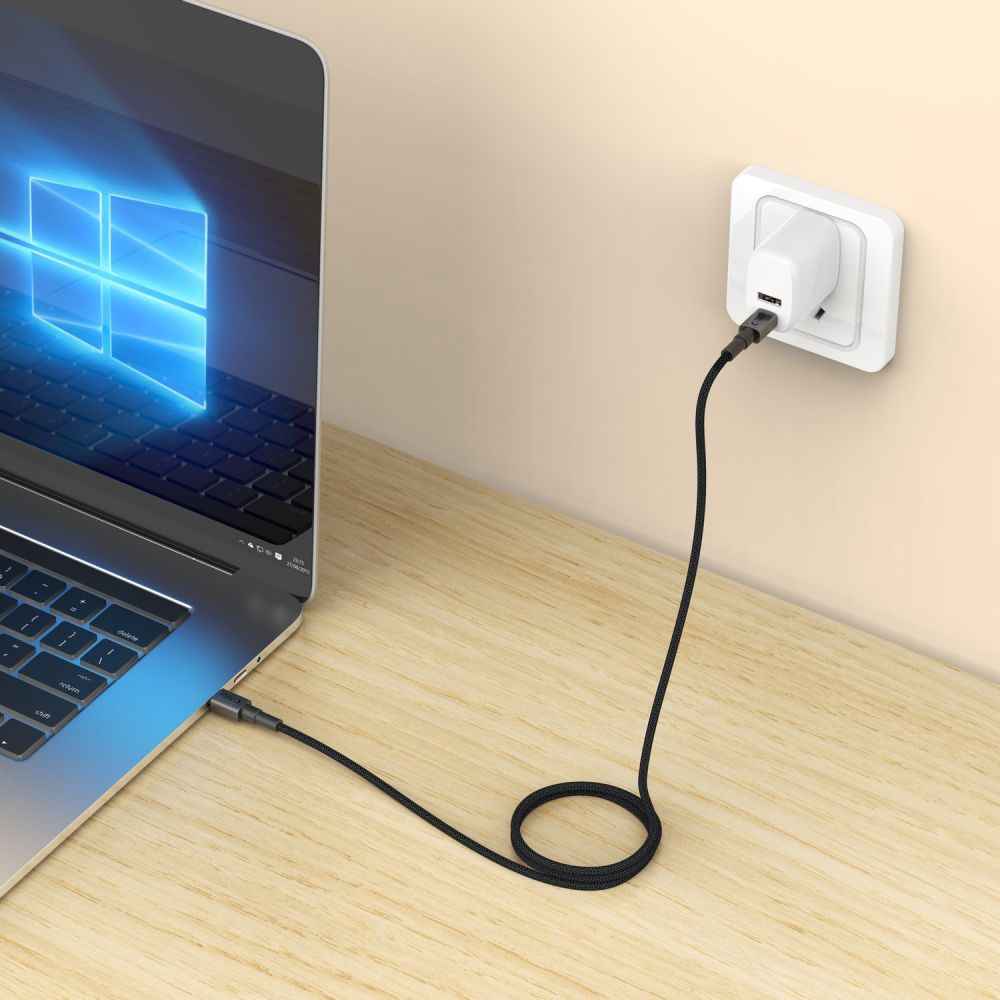 Kabel pro data a nabíjení USB-C - USB-C Tech-Protect Ultraboost DNA MagTwist, 100W, 2m, šedý