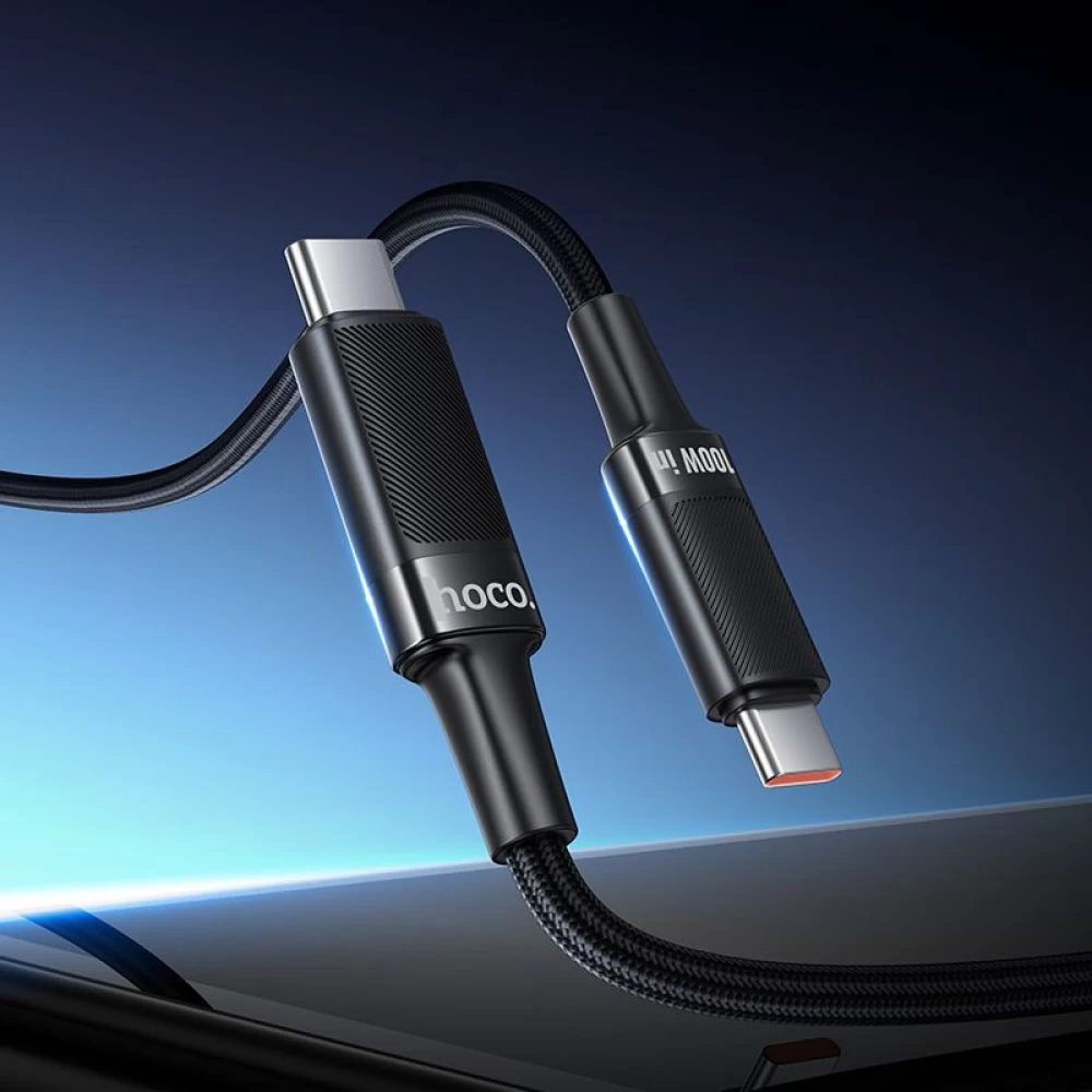 Datový a nabíjecí kabel USB-C - USB-C HOCO U153 Extreme, 100W, 1,2m, černý