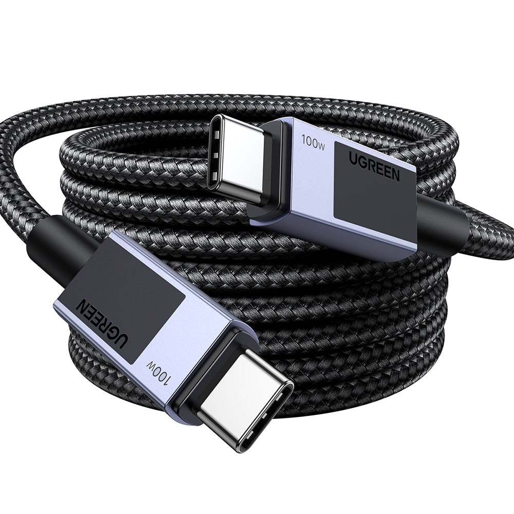 Datový a nabíjecí kabel USB-C - USB-C UGREEN L512, 100W, 3m, šedý