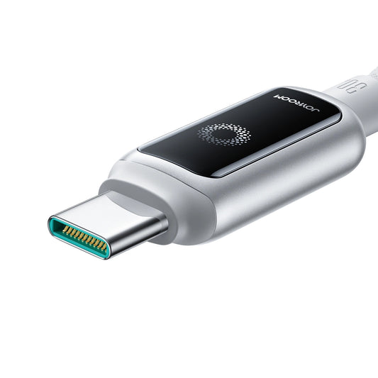 Datový a nabíjecí kabel USB-C - USB-C Joyroom S-A55 StarFlight Display, 100W, 1.2m, Bílý