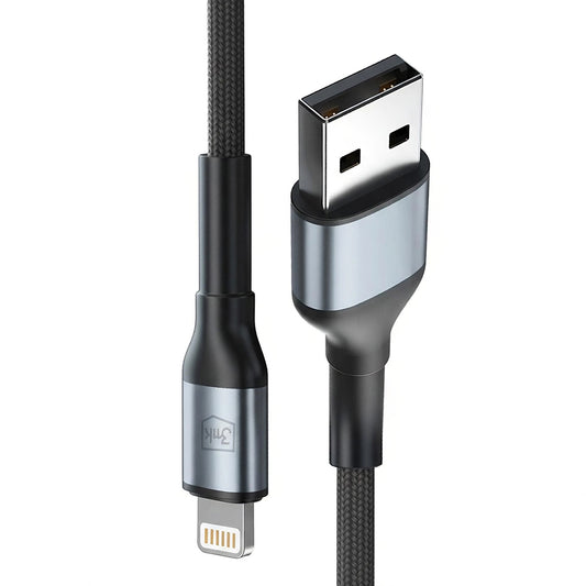 Datový a nabíjecí kabel USB-A - Lightning 3MK Hyper N, 12W, 1m, Černý