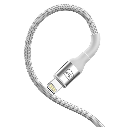 Datový a nabíjecí kabel USB-A - Lightning 3MK Hyper N, 12W, 2m, Bílý