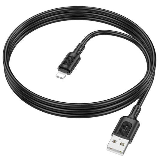 Kabel pro data a nabíjení USB-A - Lightning Borofone BX111 Feliz, 18W, 1m, černý