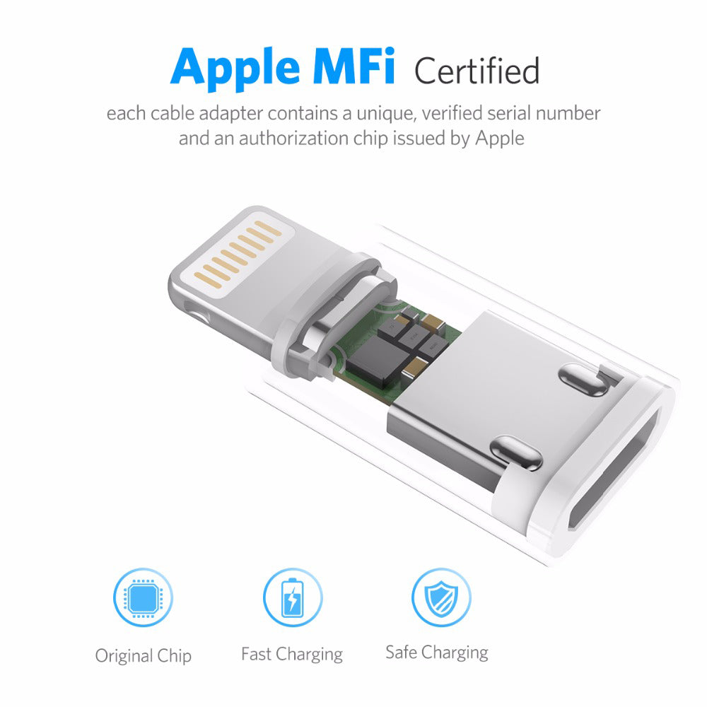 Datový a nabíjecí kabel USB-A - Lightning UGREEN 80823, 18W, 2m, černý