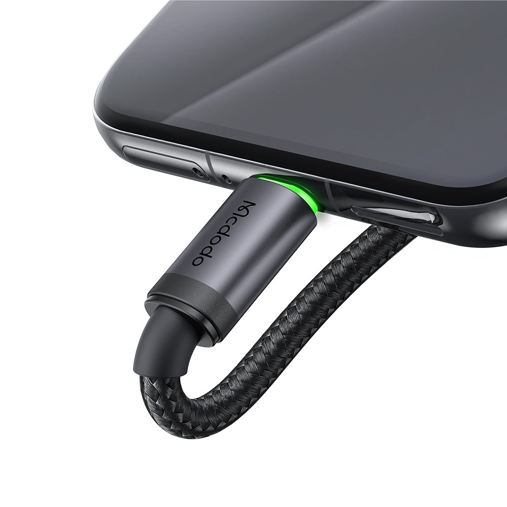 Datový a nabíjecí kabel USB-A - microUSB McDodo CA-3990, 18W, 1m, Černý