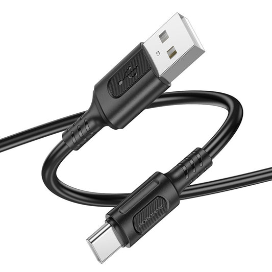 Datový a nabíjecí kabel USB-A - USB-C Borofone BX111 Feliz, 20W, 1m, černý