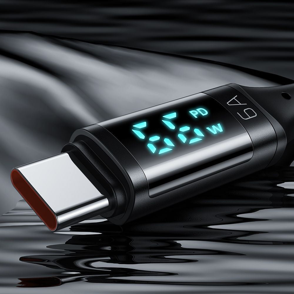 Datový a nabíjecí kabel USB-A - USB-C McDodo CA-1080 Display, 66W, 1.2m, černý