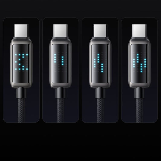 Datový a nabíjecí kabel USB-A - USB-C McDodo CA-2350 Display, 100W, 1.2m, Černý