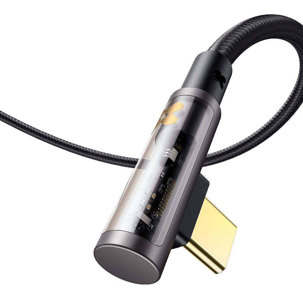 Datový a nabíjecí kabel USB-A - USB-C McDodo CA-3380 Angled, 100W, 1.2m, Černý