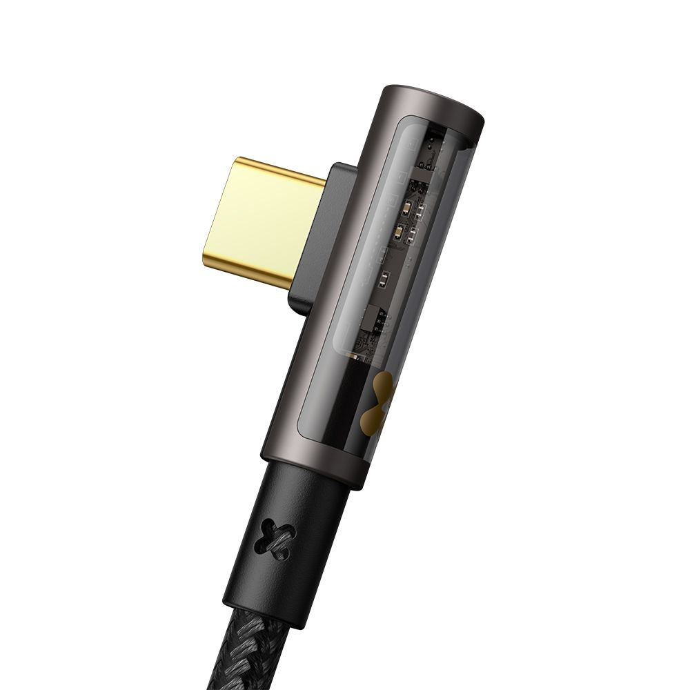 Datový a nabíjecí kabel USB-A - USB-C McDodo CA-3380 Angled, 100W, 1.2m, Černý
