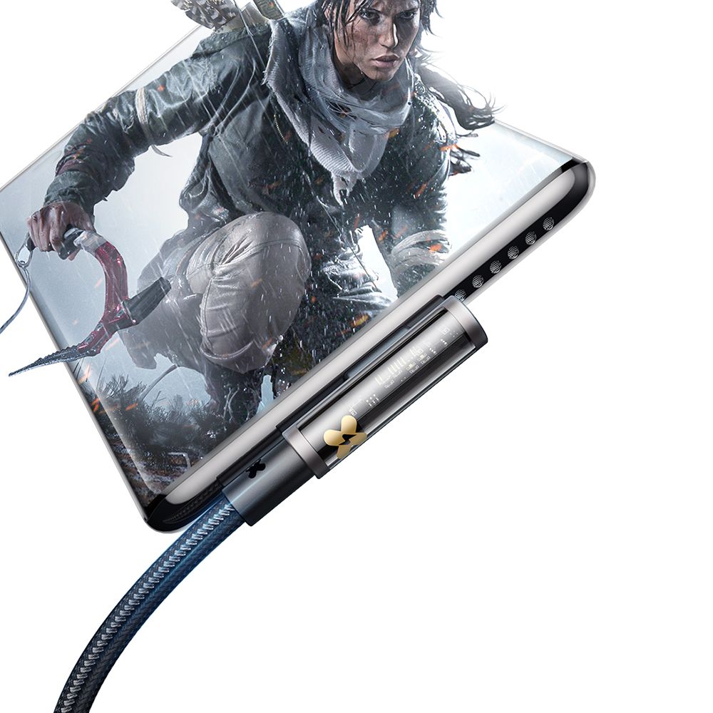 Datový a nabíjecí kabel USB-A - USB-C McDodo CA-3380 Angled, 100W, 1.2m, Černý