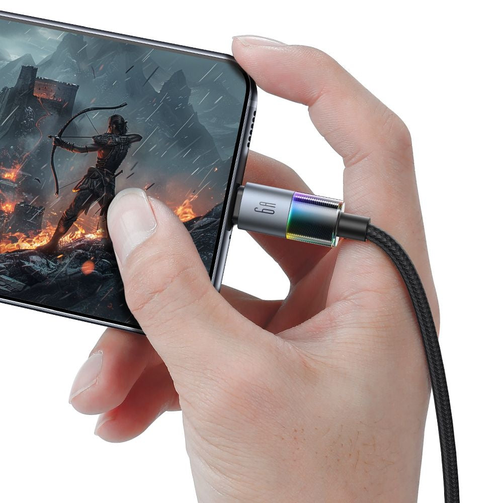 Datový a nabíjecí kabel USB-A - USB-C McDodo CA-8180 Colorful, 66W, 1.2m, černý