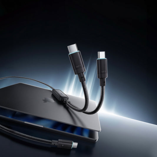 Datový a nabíjecí kabel USB-C - 2 x USB-C Cuktech C2C615, 140W, 1,5 m, černý CKC2C615GLBK