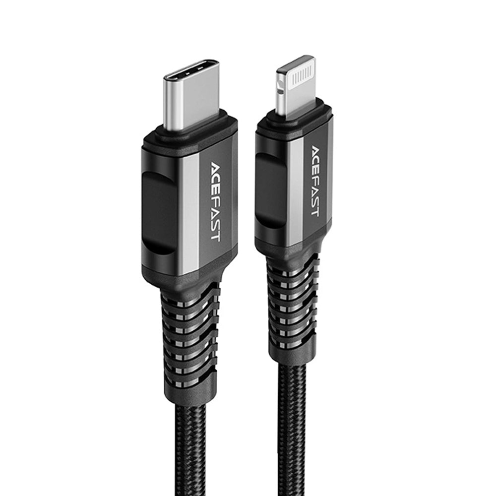 Datový a nabíjecí kabel USB-C - Lightning Acefast C1-01, 30W, 1.2m, černý