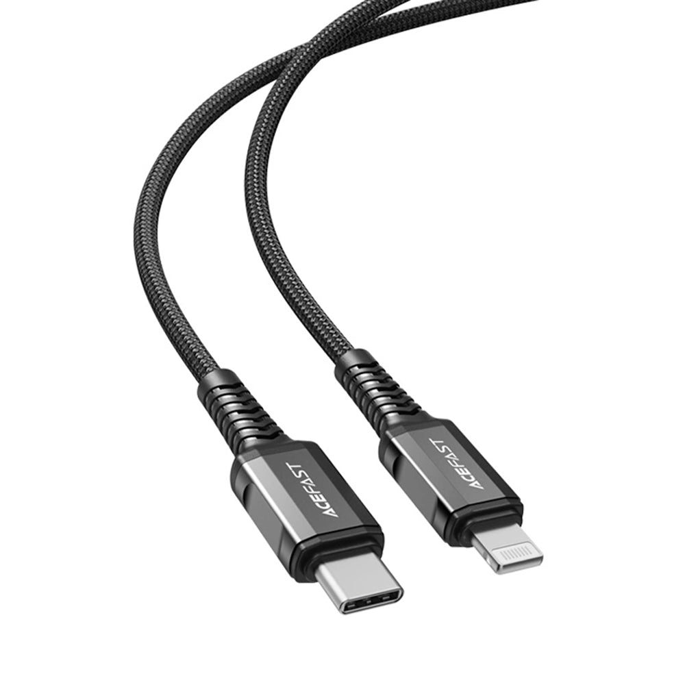 Datový a nabíjecí kabel USB-C - Lightning Acefast C1-01, 30W, 1.2m, černý