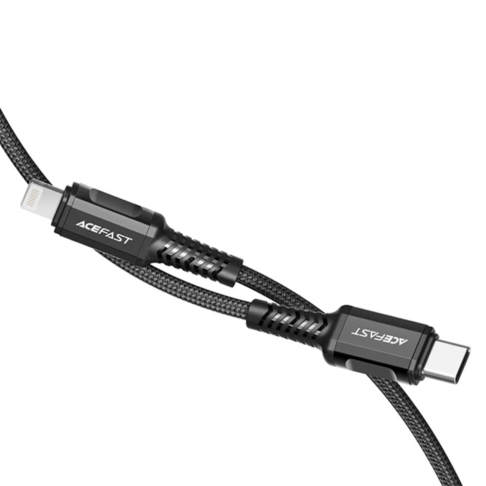 Datový a nabíjecí kabel USB-C - Lightning Acefast C1-01, 30W, 1.2m, černý