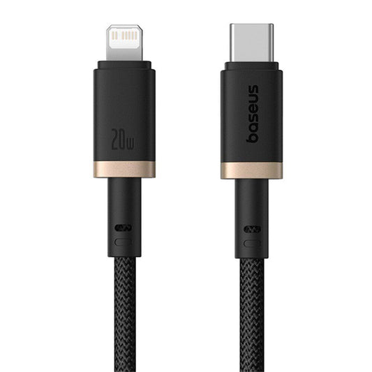 Datový a nabíjecí kabel USB-C - Lightning Baseus Dura Series, 20W, 2m, Zlatě černý P10377800U01-02