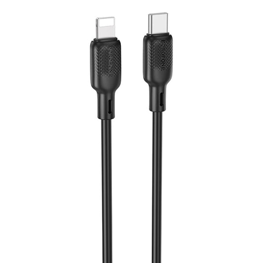 Datový a nabíjecí kabel USB-C - Lightning Borofone BX113 Lenny, 27W, 2m, černý