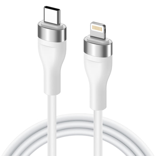 Datový a nabíjecí kabel USB-C - Lightning Lito LD02CL, 30W, 1.2m, Bílý