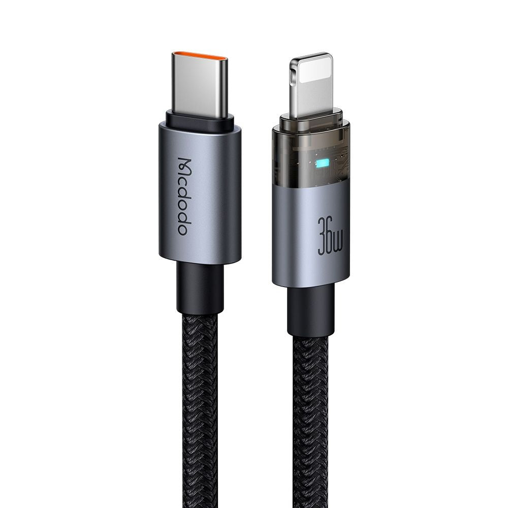 Datový a nabíjecí kabel USB-C - Lightning McDodo CA-6940, 36W, 1.2m, Černý