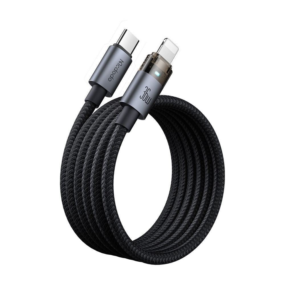 Datový a nabíjecí kabel USB-C - Lightning McDodo CA-6940, 36W, 1.2m, Černý