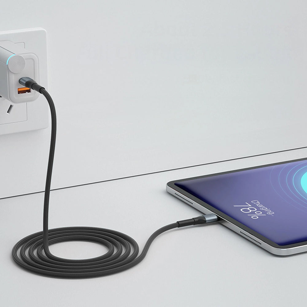 Datový a nabíjecí kabel USB-C - USB-C 3MK Hyper, 240W, 2m, Černý