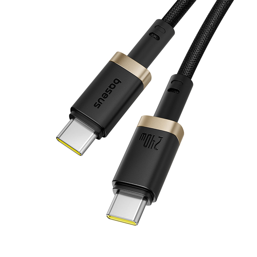 Datový a nabíjecí kabel USB-C - USB-C Baseus Dura, 240W, 1m, Zlatě černý P10377803U03-00