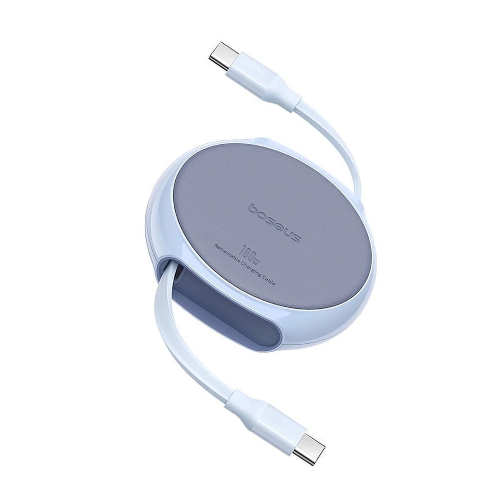 Datový a nabíjecí kabel USB-C - USB-C Baseus Pathfinder Retractable, 100W, 1m, Modrý P10368400311-00