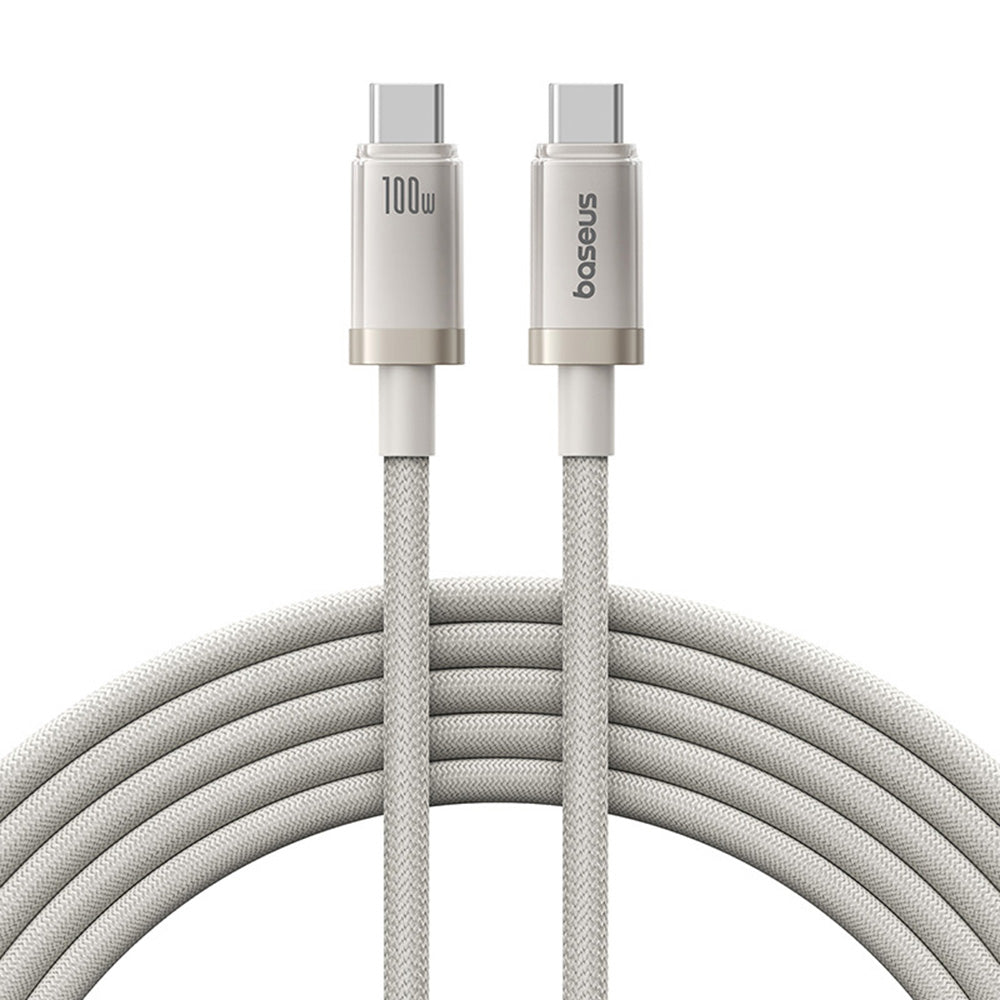 Datový a nabíjecí kabel USB-C - USB-C Baseus Titanium, 100W, 2m, Stříbrný P10378100G21-01