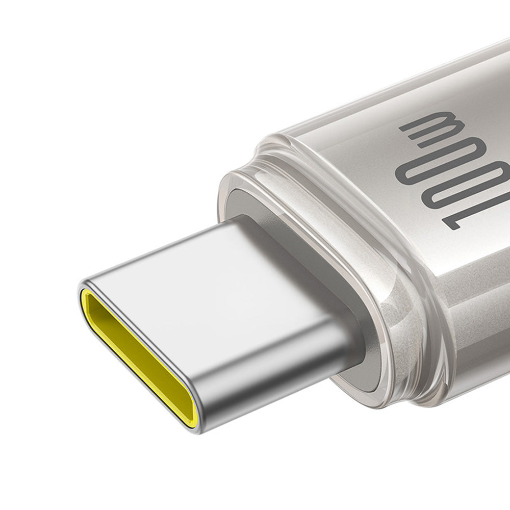 Datový a nabíjecí kabel USB-C - USB-C Baseus Titanium, 100W, 2m, Stříbrný P10378100G21-01