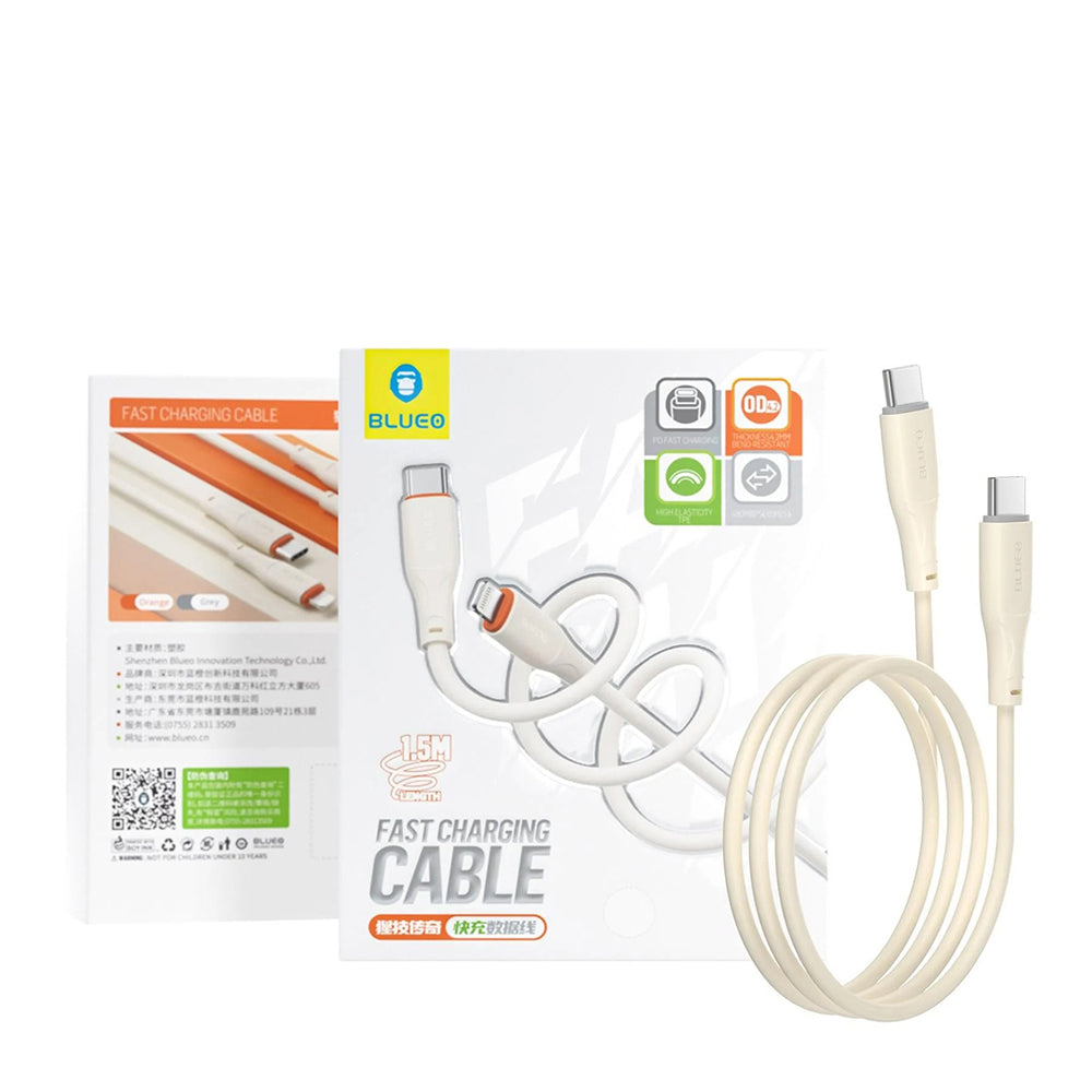 Datový a nabíjecí kabel USB-C - USB-C Blueo Ape Legend, 100W, 1.5m, šedý