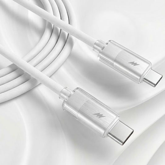 Datový a nabíjecí kabel USB-C - USB-C Lito LD07, 60W, 1m, Bílý