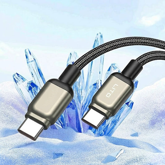 Datový a nabíjecí kabel USB-C - USB-C Lito LD17, 100W, 1m, černý