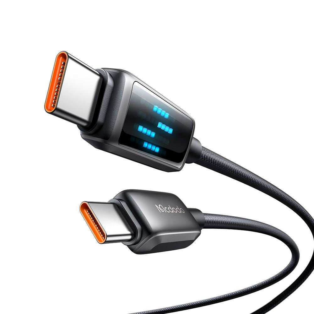 Datový a nabíjecí kabel USB-C - USB-C McDodo CA-4250 Display, 100W, 1.2m, Černý