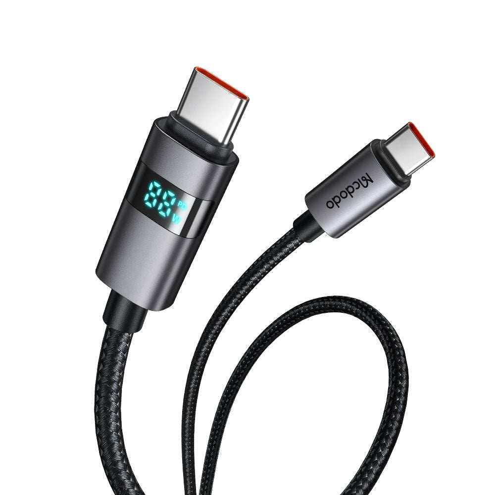 Datový a nabíjecí kabel USB-C - USB-C McDodo CA-5610 Display, 100W, 1.2m, Černý