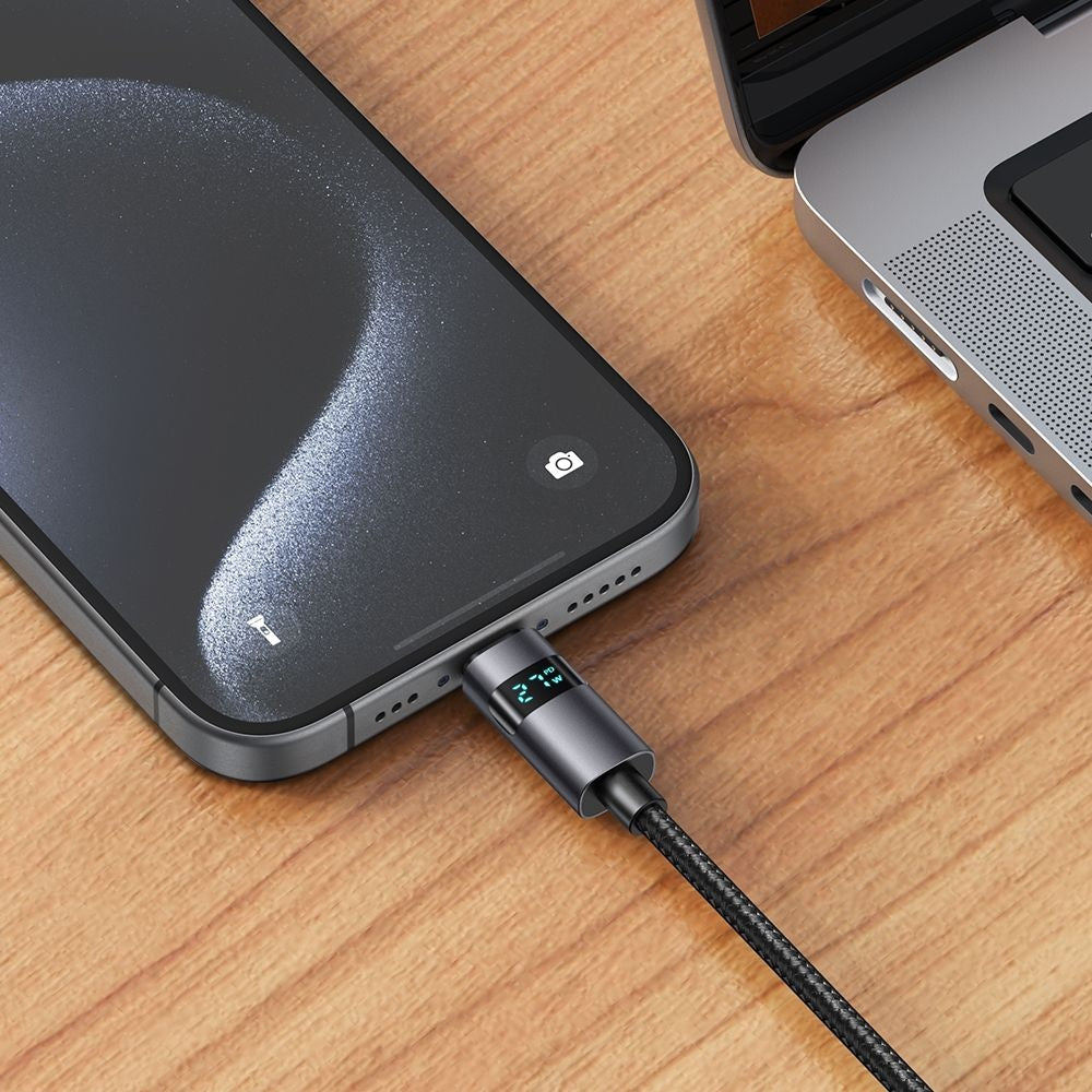 Datový a nabíjecí kabel USB-C - USB-C McDodo CA-5610 Display, 100W, 1.2m, Černý